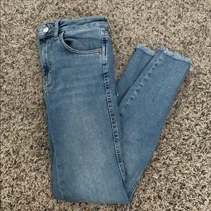 Free people light wash skinny jeans